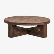 Ronde Salontafel Ø120 Cm In Gerecycled Juvira Hout Ø120 Cm - Sklum