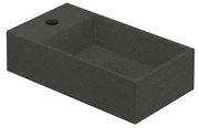 INK Contra Fontein - 40x22x10cm - wasbak rechts - 1 kraangat - polystone Quartz grijs 3403060