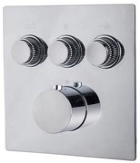 Wiesbaden Caral Klik Pro inbouw thermostatisch douche/badkraan 3 functies met inbouwdeel Chroom SW717352 / SW717361