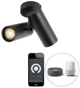 Smart Spot / Opbouwspot / Plafondspot zwart 2-lichts incl. Wifi GU10 - Scopio Honey Design GU10 cilinder / rond Binnenverlichting Lamp