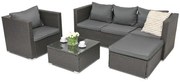 Technorattan tuinmeubelen Roma Corner 5 Garden Point antraciet
