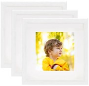 vidaXL Fotolijsten 3 st voor 20x20 cm foto 3D 28x28 cm wit