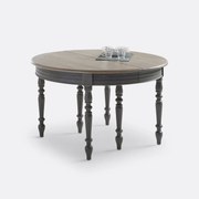 Uitschuifbare eettafel, den en eikenfineer, 4 tot 12 personen, EULALI