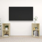 vidaXL Tv-meubelen 2 st 72x35x36,5 cm spaanplaat sonoma eikenkleurig