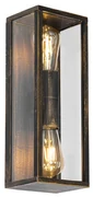 Buitenlamp Vintage wandlamp antiek goud 38 cm 2-lichts IP44 - Charlois Industriele / Industrie / Industrial, Klassiek / Antiek E27 IP44 Buitenverlichting