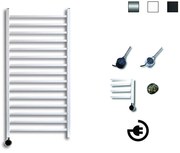 Sanicare Qubic elektrische radiator met thermostaat 125x60cm wit