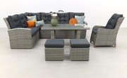Lounge/diningset San Marino - Paloma grijs + torino tuinstoel