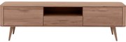 Goossens Tv Dressoir Bjarte, 2 deuren 1 lade 1 open vak 42 cm diep 180 cm breed