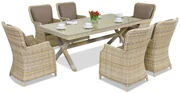 Exclusieve rotan dining tuinset Londen Garden Point beige