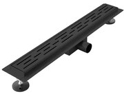 Adema Ralo douchegoot - 90cm - met rooster - met flens - mat zwart SW1408488/SW1408497