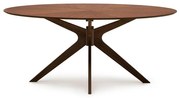 Kave Home Naanim Ovale Eettafel Walnootfineer 180 X 110 Cm - 180 X 110cm.
