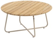 4 Seasons Outdoor Verdi loungetafel Ø73 x 35 cm - teak - latte
