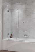 HSK Aperto Badwand 2-delig 114x150 cm Helder Glas/Chroom