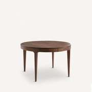 Verlengbare ronde tafel, notenhout en fineer, Sanara