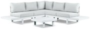 Hoek loungeset 5 personen Aluminium Wit  Lifestyle Garden Furniture Lorenzo