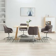 vidaXL Eetkamerstoelen draaibaar 4 st stof taupe