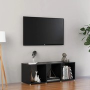 vidaXL Tv-meubel 107x35x37 cm spaanplaat hoogglans zwart