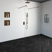 Brauer JC profielloze doorloopdouche 100cm koper