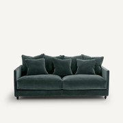 Omvormbare 3-zits fluwelen zetel, Lazare