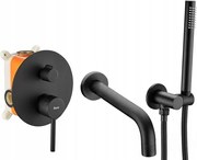 Inbouw badmengkraan Rea Lungo Black + BOX