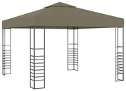 vidaXL Tuinpaviljoen 180 g/m² 3x3 m taupe