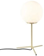 Art Deco tafellamp messing met opaal glas 45,5 cm - Pallon Art Deco E27 bol / globe / rond Binnenverlichting Lamp