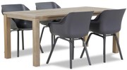 Tuinset 4 personen 180 cm Kunststof Grijs Hartman Sophie