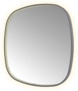 Hotbath &More Contour spiegel deens ovaal 80x80cm geborsteld gunmetal PVD