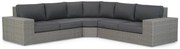 Hoek loungeset 5 personen Wicker Grijs  Garden Collections Oxford