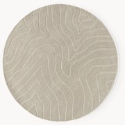 Rond handgetuft wollen vloerkleed Aaron