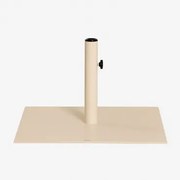 Vierkante Parasolvoet 60x60 Cm In Peuet Staal Tapioca Beige - Sklum