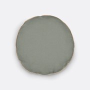 Rond kussen in gewassen linnen, Onega