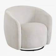 Mieres Chenille Draaifauteuil Zand Grijs - Sklum