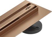 Mexen Flat 360° Slim draaibare lineaire afvoer 80 cm, geborsteld koper - 1C41080