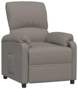 vidaXL Fauteuil verstelbaar stof taupe