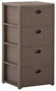 vidaXL Ladekast 4 lades 40x40x80 cm taupe