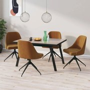 vidaXL Eetkamerstoelen 4 st fluweel bruin