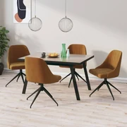 vidaXL Eetkamerstoelen 4 st fluweel bruin