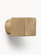 Wandhaak Square van messing met antieke afwerking