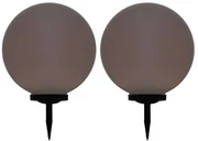 vidaXL Solarlampen 2 st LED rond 50 cm RGB