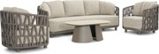 Stoel en Bank Loungeset 5 personen Rope Taupe Santika Furniture Santika