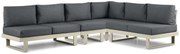 Hoek loungeset 6 personen Aluminium Taupe  Lifestyle Garden Furniture Lorenzo
