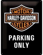 Metalen bord Harley Davidson - Parking Only