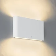 Moderne buiten wandlamp wit 17,5 cm incl. LED IP65 - Batt Modern IP65 Buitenverlichting