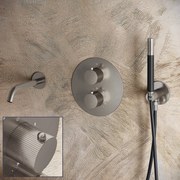 Saniclear Exclusive Stripes Pro inbouw badkraan rond RVS