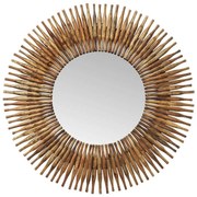 Kare Design Sunlight Grote Ronde Spiegel Hout - 120x120cm