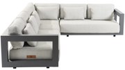 Metropolitan hoek loungeset 3 delig rechts antraciet aluminium 4 Seasons Outdoor