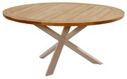 Taste by 4 Seasons Prado tuintafel latte met rond teak blad Ø 160 cm  Tuintafel    beige weerbestendig