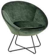 Ronde Fauteuil Fluweel Groen