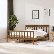 vidaXL Bedframe massief hout honingbruin 180x200 cm 6FT Super King